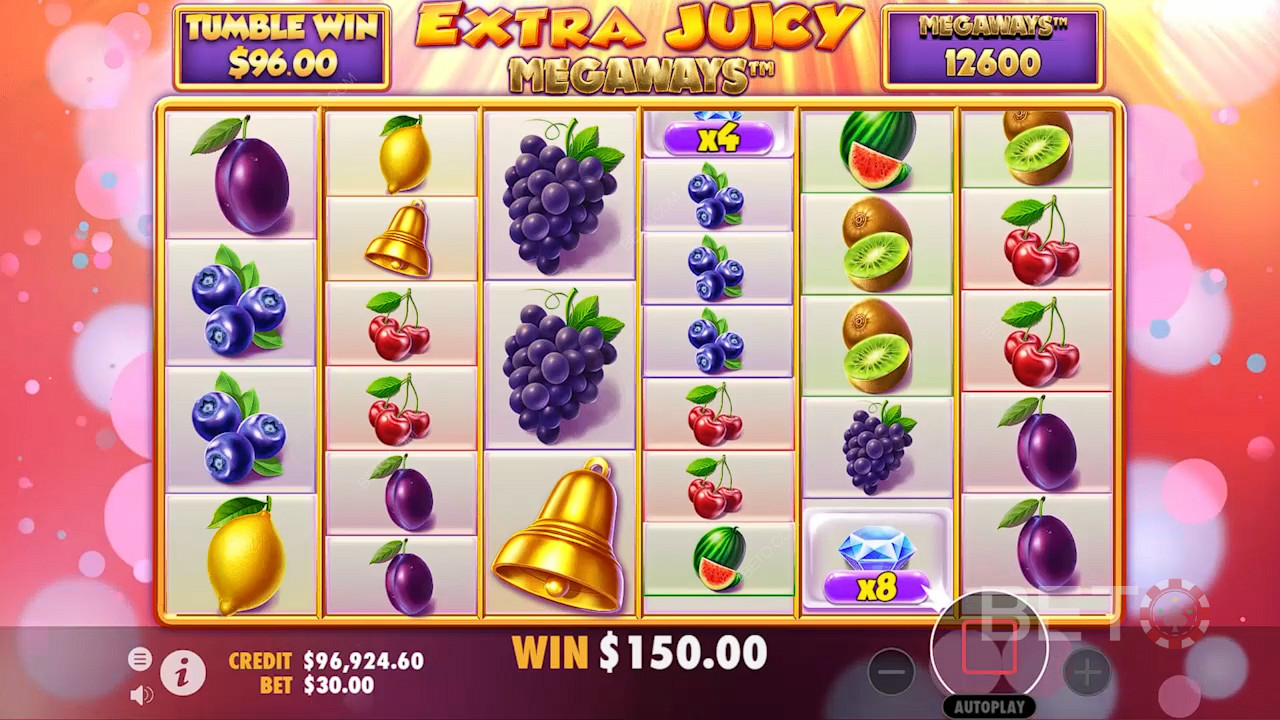 استمتع ببكرات متتالية مع ميزة Tumble Win لتشكيل مجموعات فوز متتالية