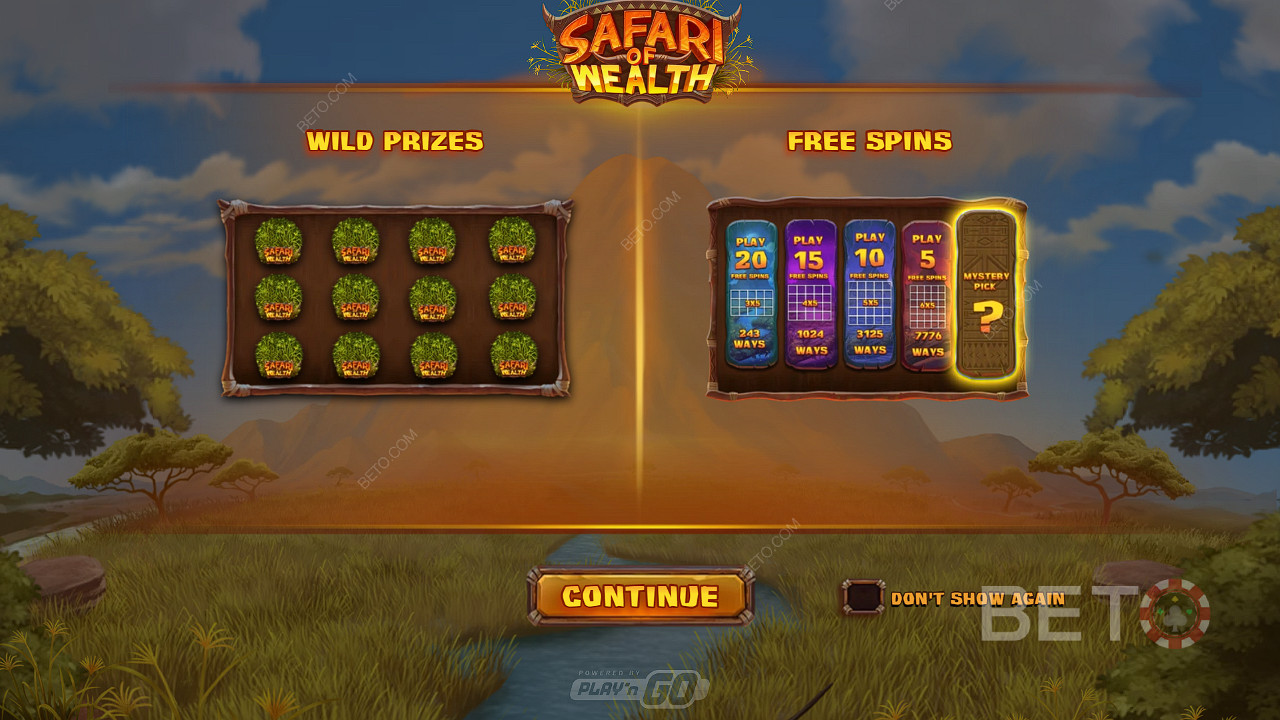 حقق انتصارات هائلة من خلال جوائز Wild و Spins المجانية في فتحة Safari of Wealth