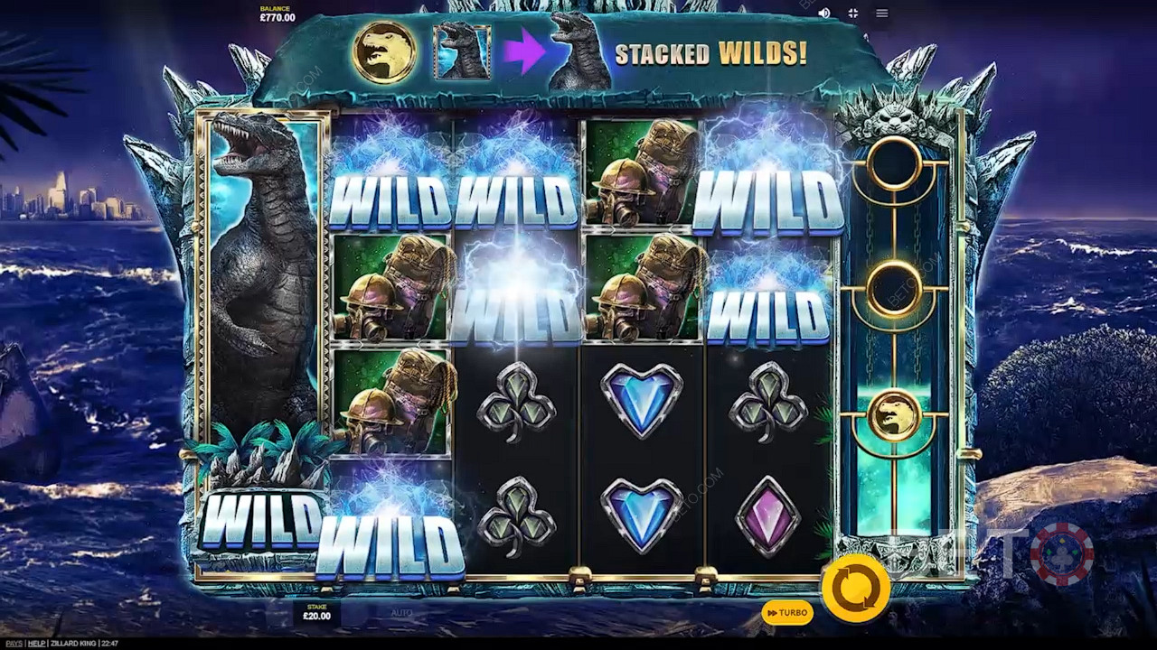 يمكن أن تظهر Thunder Wilds في الدورات غير الرابحة لمساعدتك في تحقيق المكاسب
