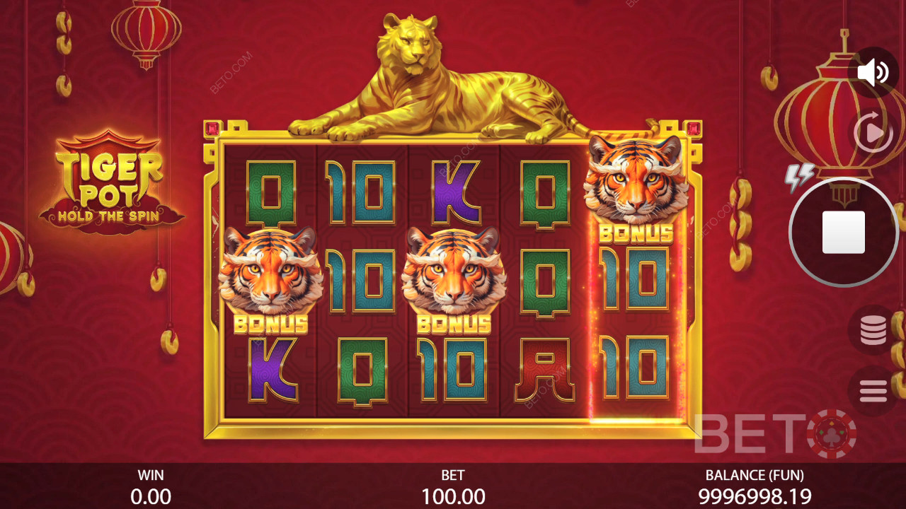 مراجعة لعبة Tiger Pot: Hold The Spin من BETO Slots