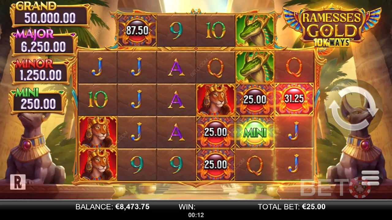 مراجعة Ramsesses Gold 10K Ways بواسطة BETO Slots