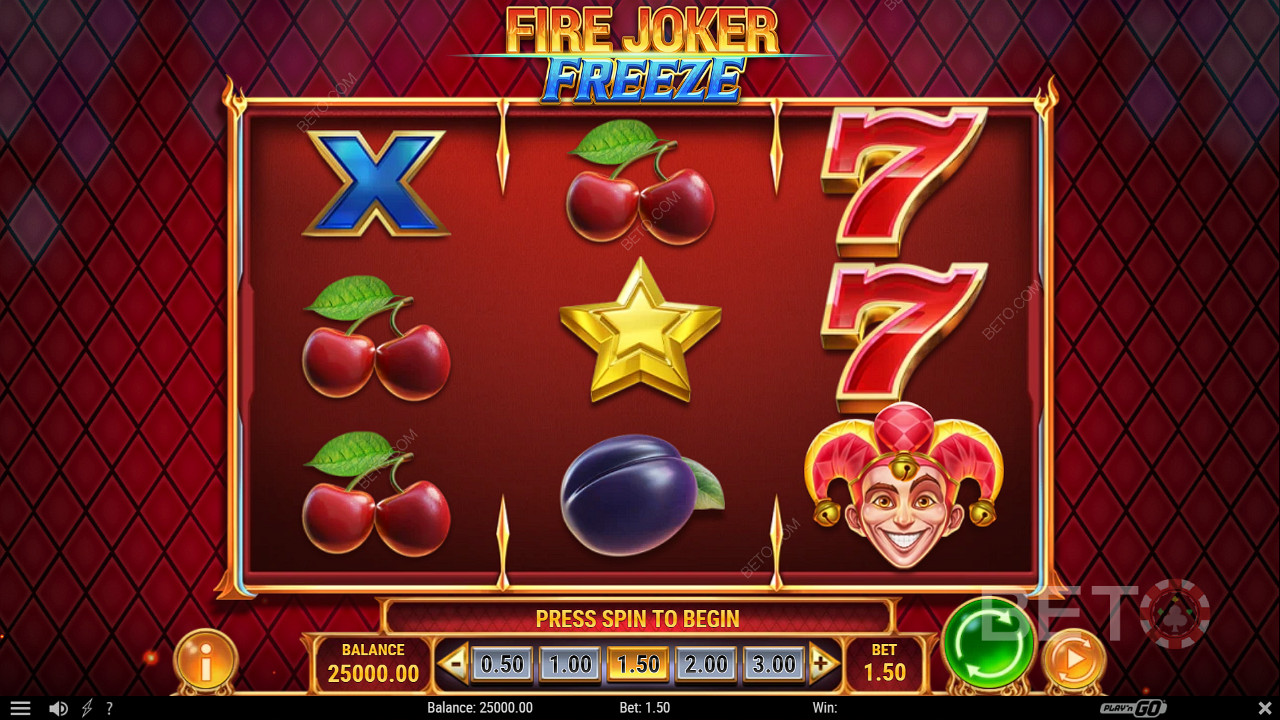 استمتع بالتخطيط الكلاسيكي والميزات الحديثة في فتحة Fire Joker Freeze