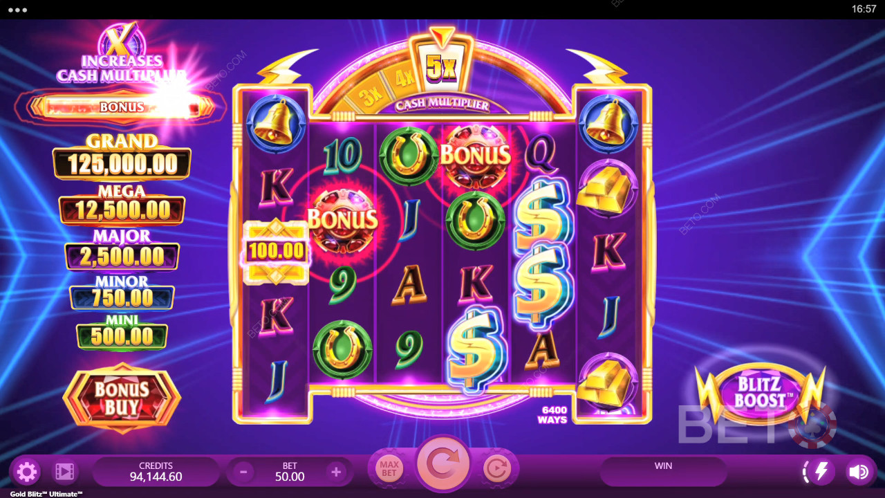 مراجعة Gold Blitz Ultimate من BETO Slots