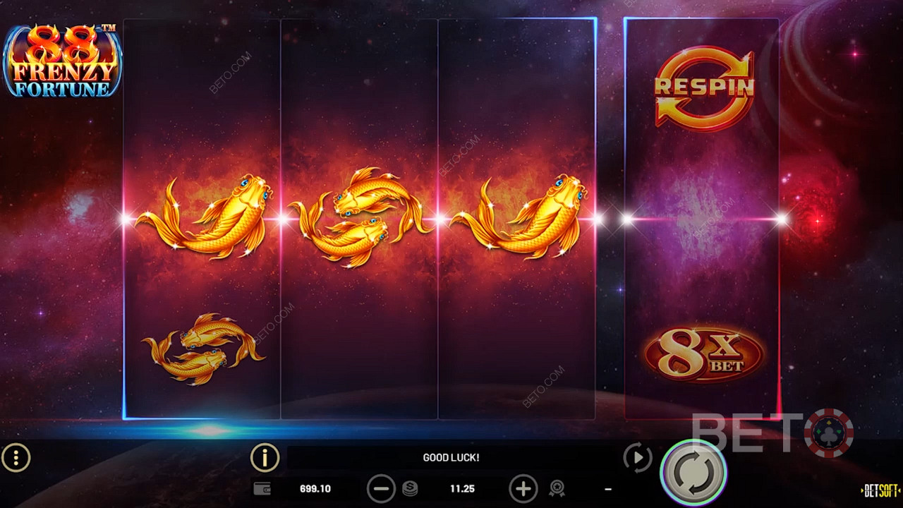 تم تسجيل 88 Frenzy Fortune RTP بمعدل متوسط ​​96 ٪ ، إلى جانب تباين متوسط