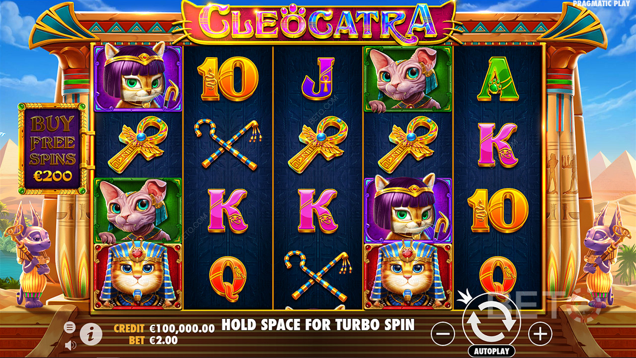 انقر فوق Buy Free Spins لشراء المكافأة مباشرة