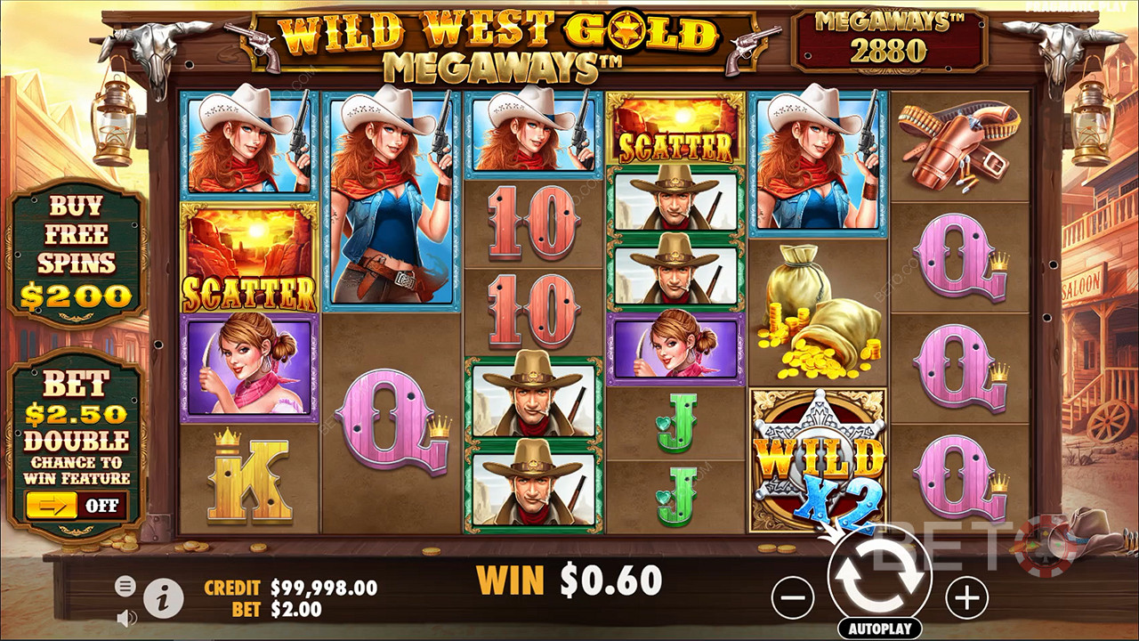 استمتع بإمكانيات لا حصر لها مع ميكانيكي Megaways في فتحة Wild West Gold Megaways