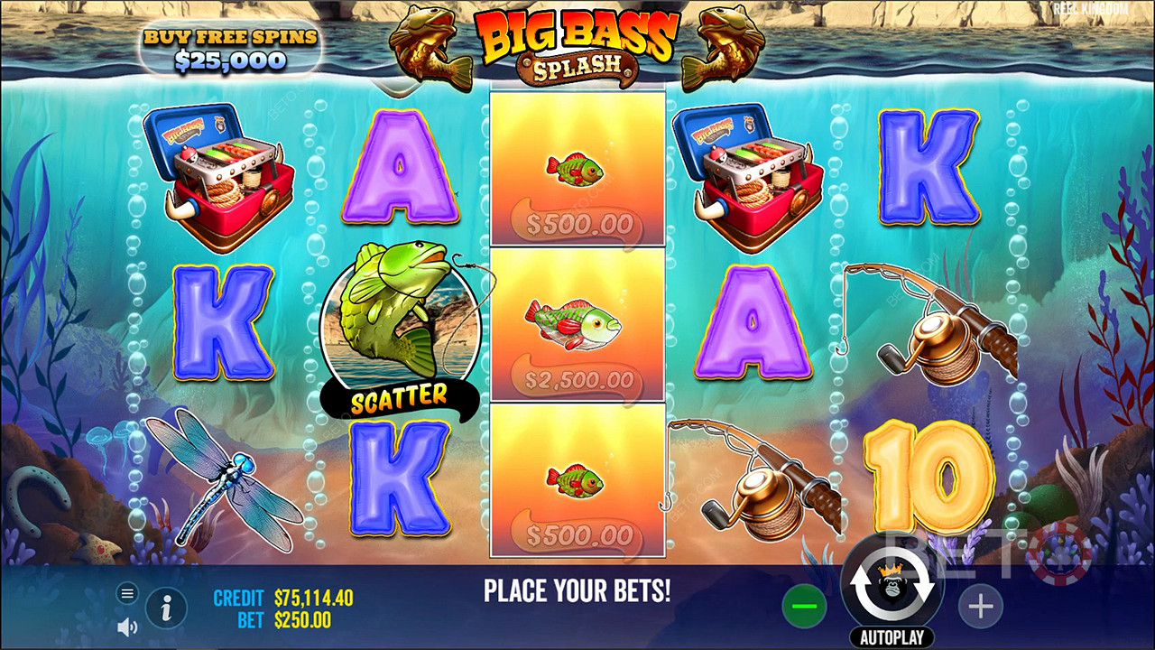 استمتع بموضوع الصيد المألوف مع الميزات الجديدة في فتحة Big Bass Splash