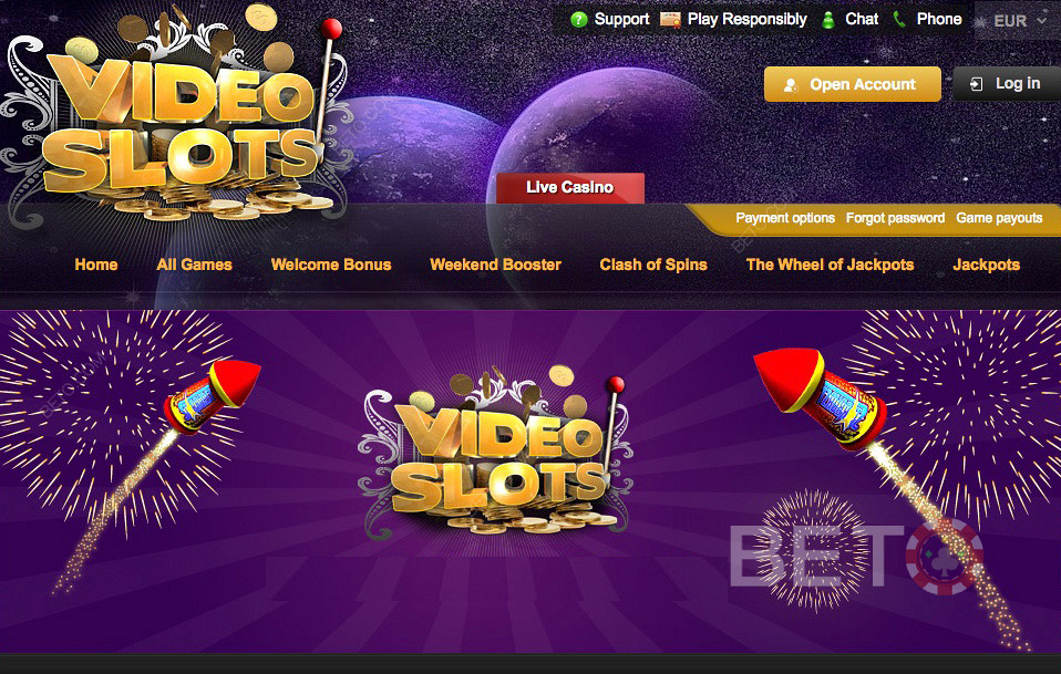 VideoSlots كازينو كبير على الإنترنت مع فرص هائلة