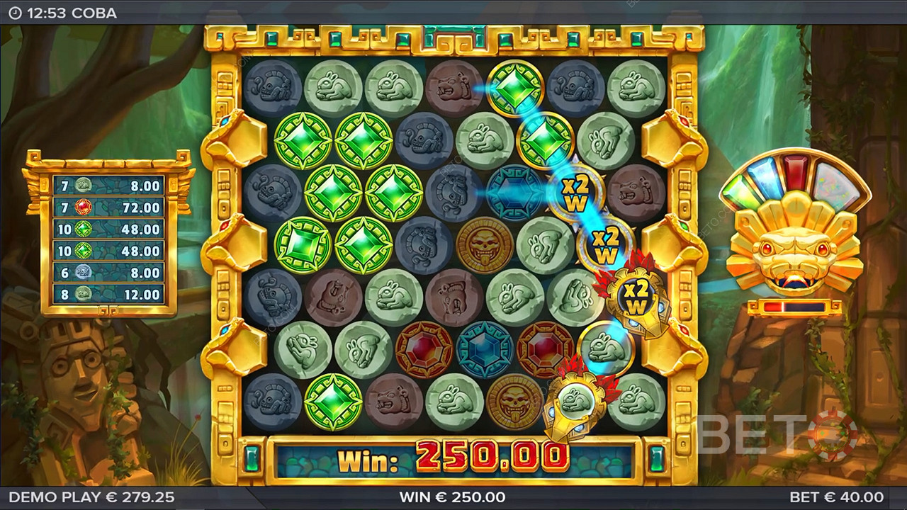 الثعابين التي تتقاطع مع بعضها البعض تخلق Multiplier Wilds
