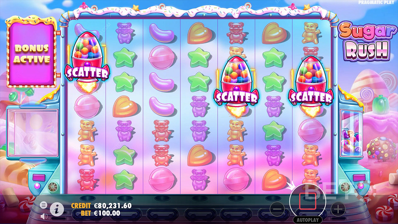 ضع رموز المبعثر ثلاث مرات على الأقل عبر البكرات لتشغيل مكافأة Free Spins