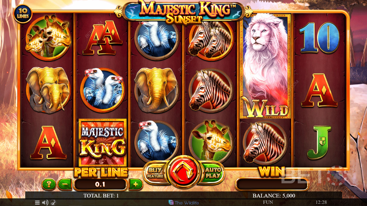 سجلت لعبة Majestic King Sunset RTP نسبة 96٪ ، جنبًا إلى جنب مع نموذج لعبة شديد التقلب