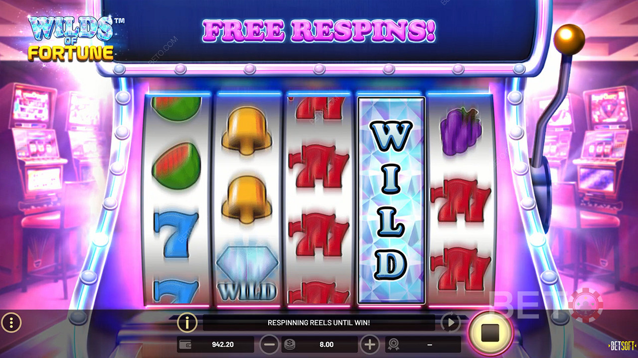 تعتبر لعبة Respins المجانية هي أفضل فرصة للفوز في الألعاب ، حتى مع وجود حد أدنى للرهان على الخط