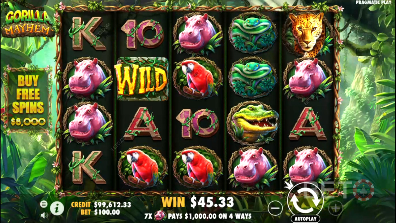 استمتع بـ 1،024 طريقة للفوز في فتحة Gorilla Mayhem