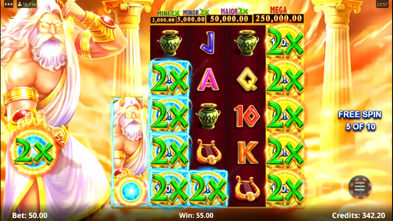 تتكيف ميزة Wild Link مع الصفوف الإضافية لتمنحك التعزيزات العشوائية للمضاعف
