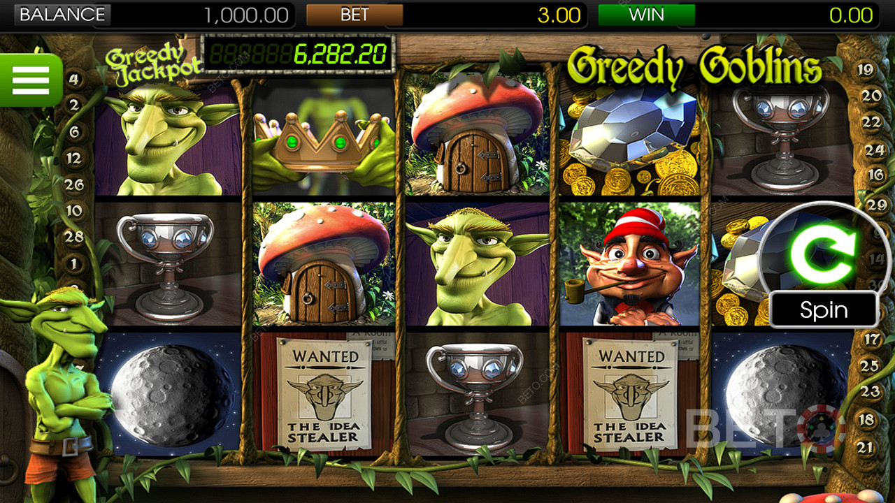 تم تسجيل The Greedy Goblins RTP بمعدل 97.20٪ ويتميز بتقلب متوسط