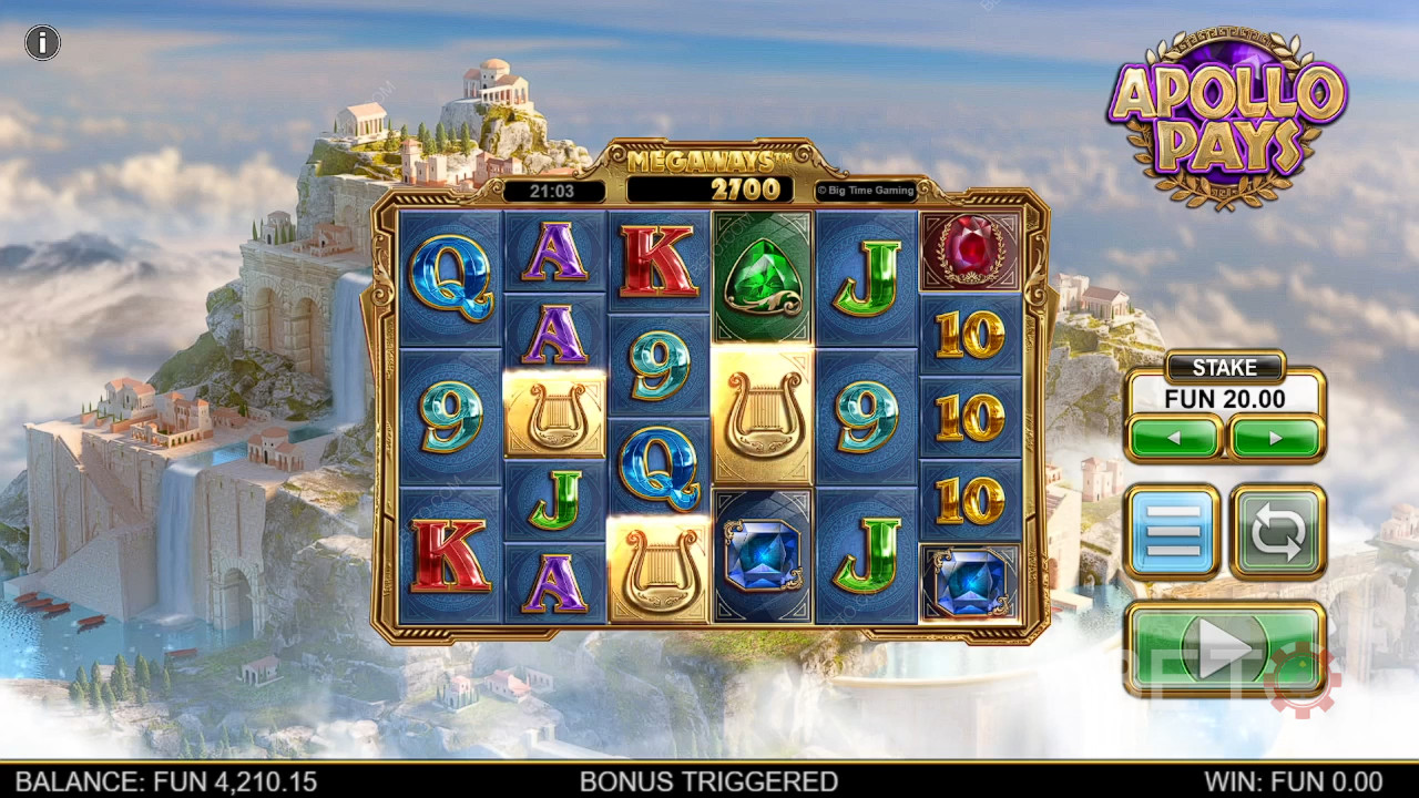 مراجعة Apollo Pays Megaways بواسطة BETO Slots