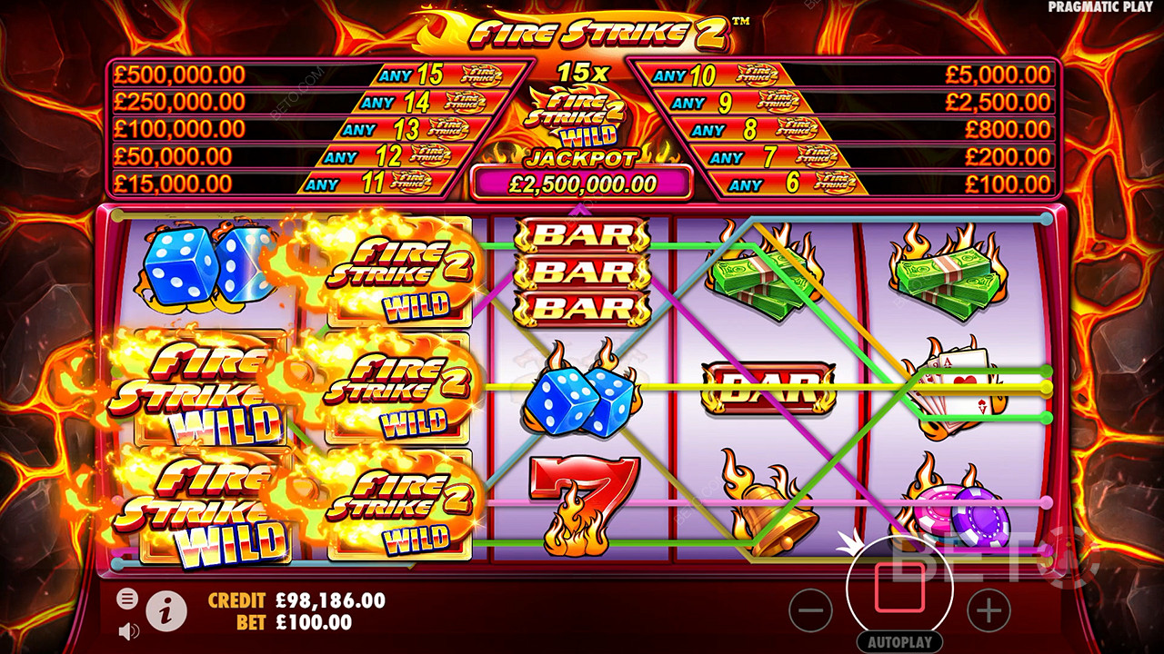 مراجعة Fire Strike 2 من BETO Slots