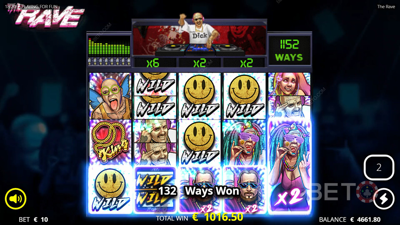 مراجعة The Rave من BETO Slots