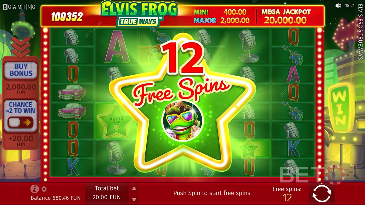 احصل على 12 إلى 20 لفة مجانية مع Multiplier Wilds