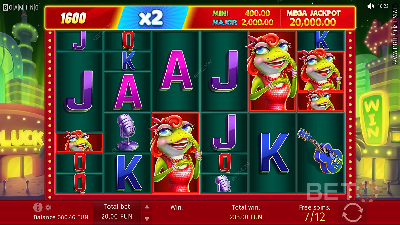 استمتع بما يصل إلى 262144 طريقة للفوز في خانة Elvis Frog TrueWays